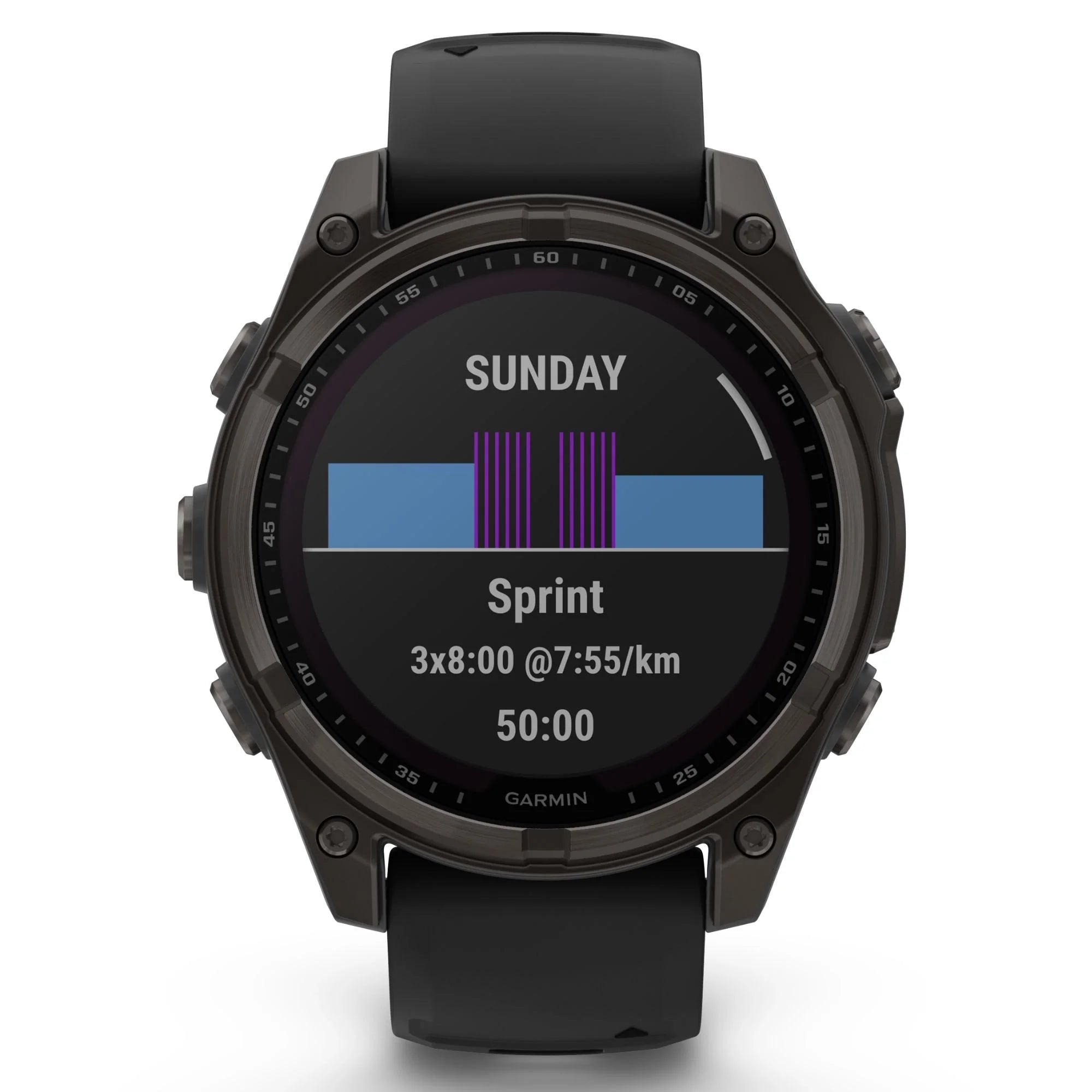Garmin Fenix 8 Zafiro Solar Edition Reloj Titanio Carbono Gris DLC Correa de Silicona Negra 47mm